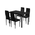 Load image into Gallery viewer, Artiss Dining Chairs and Table Dining Set 4 Chair Set Of 5 Wooden Top Black