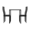 Load image into Gallery viewer, Artiss Dining Chairs and Table Dining Set 4 Chair Set Of 5 Wooden Top Black