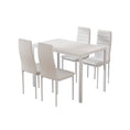 Load image into Gallery viewer, Artiss Dining Chairs and Table Dining Set 4 Chair Set Of 5 Wooden Top White