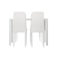 Load image into Gallery viewer, Artiss Dining Chairs and Table Dining Set 4 Chair Set Of 5 Wooden Top White