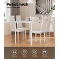 Load image into Gallery viewer, Artiss Dining Chairs and Table Dining Set 4 Chair Set Of 5 Wooden Top White