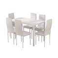 Load image into Gallery viewer, Emily Dining Chairs and Table Dining Set 6 Chair Set Of 7 Wooden Top White