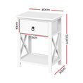 Load image into Gallery viewer, Artiss Set of 2 Bedside Tables Drawers Side Table Nightstand Lamp Chest Unit Cabinet