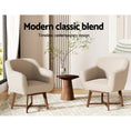 Load image into Gallery viewer, Armchair Upholstered Lounge Accent Chair Couch Seat Sofa Bedroom Seater Fabric Tub Beige