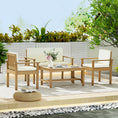 Load image into Gallery viewer, Gardeon Outdoor Sofa Set 4-Seater Acacia Wood Lounge Setting Table Chairs