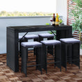 Load image into Gallery viewer, Gardeon 7 Piece Outdoor Dining Table Set - Black