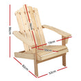 Load image into Gallery viewer, Gardeon Outdoor Sun Lounge Beach Chairs Table Setting Wooden Adirondack Patio Chair Light Wood Tone