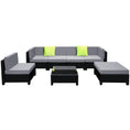 Load image into Gallery viewer, Gardeon 7PC Sofa Set Outdoor Furniture Lounge Setting Wicker Couches Garden Patio Pool