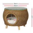 Load image into Gallery viewer, Gardeon Side Table Coffee Pet Bed Wicker Indoor Outdoor Furniture Patio Desk