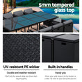 Load image into Gallery viewer, Gardeon 13 Piece Wicker Outdoor Dining Table Set