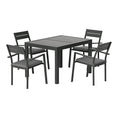Load image into Gallery viewer, Gardeon 5pcs Outdoor Dining Set 4-Seater Aluminum Extension Table Chairs Lounge