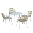 Load image into Gallery viewer, Gardeon 5pc Outdoor Dining Set Furniture Table and Chair Lounge Setting 4 Seater