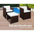 Load image into Gallery viewer, Gardeon 9 Piece Wicker Outdoor Dining Set - Brown & White