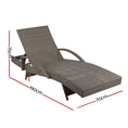 Load image into Gallery viewer, Gardeon Set of 2 Outdoor Sun Lounge Chair with Cushion- Grey