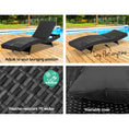 Load image into Gallery viewer, Gardeon Outdoor Wicker Sun Lounge - Black