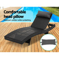 Load image into Gallery viewer, Gardeon Outdoor Wicker Sun Lounge - Black