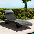 Load image into Gallery viewer, Gardeon Outdoor Wicker Sun Lounge - Black
