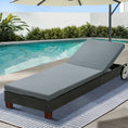 Load image into Gallery viewer, Gardeon Sun Lounge Wicker Lounger Day Bed Wheel Patio Outdoor Furniture Setting