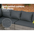 Load image into Gallery viewer, Gardeon Outdoor Furniture Patio Set Dining Sofa Table Chair Lounge Garden Wicker Grey