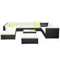 Load image into Gallery viewer, Gardeon 13PC Outdoor Furniture Sofa Set Wicker Garden Patio Lounge