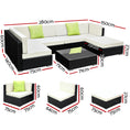 Load image into Gallery viewer, Gardeon 7PC Outdoor Furniture Sofa Set Wicker Garden Patio Pool Lounge