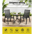 Load image into Gallery viewer, Gardeon Outdoor Furniture 3PC Table and chairs Stackable Bistro Set Patio Coffee
