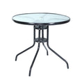 Load image into Gallery viewer, Gardeon Outdoor Dining Table Bar Setting Steel Glass 70CM