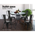 Load image into Gallery viewer, Gardeon Outdoor Dining Table Bar Setting Steel Glass 70CM