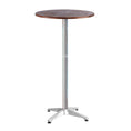 Load image into Gallery viewer, Outdoor Bar Table Furniture Wooden Cafe Table Aluminium Adjustable Round Gardeon