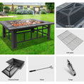 Load image into Gallery viewer, Fire Pit BBQ Heater Charcoal Wood Portable Grill Cooking Camping Outdoor
