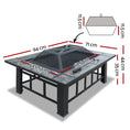 Load image into Gallery viewer, 3 in 1 Fire Pit BBQ Grill Table Ice Tray Heater Outdoors