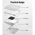 Load image into Gallery viewer, Grillz Camping Fire Pit BBQ Portable Folding Stainless Steel Stove Outdoor Pits