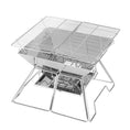 Load image into Gallery viewer, Portable Fire Pit BBQ 2-in-1 Grill Smoker Camping Outdoor Stainless Steel