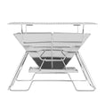 Load image into Gallery viewer, Portable Fire Pit BBQ 2-in-1 Grill Smoker Camping Outdoor Stainless Steel