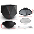 Load image into Gallery viewer, Concrete Look Fire Pit Bowl BBQ Heater Charcoal Wood Portable Grill Cooking Camping Outdoor