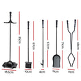 Load image into Gallery viewer, Tool Set Fireplace Tools Poker Brush Shovel Stand Tongs Fire Place