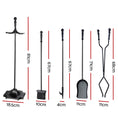 Load image into Gallery viewer, Tool Set Fireplace Tools Poker Brush Shovel Stand Tongs Fire Place
