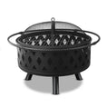 Load image into Gallery viewer, 32" Steel Fire Pit Smoker BBQ Grill Heater Charcoal Wood Portable Outdoor
