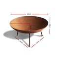 Load image into Gallery viewer, 60cm Rustic Iron Fire Pit BBQ Heater Charcoal Wood Portable Grill Cooking Camping Outdoor Backyard