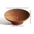 Load image into Gallery viewer, 70cm Rustic Iron Fire Pit BBQ Heater Charcoal Wood Portable Grill Cooking Camping Outdoor Backyard