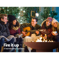 Load image into Gallery viewer, 80cm Rustic Iron Fire Pit BBQ Heater Charcoal Wood Portable Grill Cooking Camping Outdoor Backyard