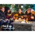 Load image into Gallery viewer, Stone Base Fire Pit BBQ Heater Charcoal Wood Portable Grill Cooking Outdoor