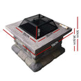 Load image into Gallery viewer, Stone Base Fire Pit BBQ Heater Charcoal Wood Portable Grill Cooking Outdoor