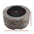 Load image into Gallery viewer, Stone Base Fire Pit BBQ Heater Charcoal Wood Portable Grill Cooking Outdoor