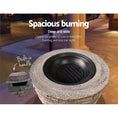 Load image into Gallery viewer, Stone Base Fire Pit BBQ Heater Charcoal Wood Portable Grill Cooking Outdoor