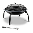 Load image into Gallery viewer, 22" Fire Pit BBQ Portable Foldable Charcoal Grill Smoker Outdoor Camping Garden