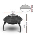 Load image into Gallery viewer, 22" Fire Pit BBQ Portable Foldable Charcoal Grill Smoker Outdoor Camping Garden
