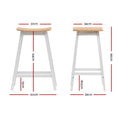 Load image into Gallery viewer, Artiss 2 x Wooden Bar Stools Bar Stool Dining Chairs Kitchen Barstools Oak