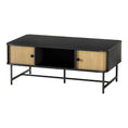 Load image into Gallery viewer, Artiss Coffee Table Sliding Drawer Door Black Boris