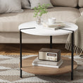 Load image into Gallery viewer, Artiss Coffee Table Side Table Round White Cedric